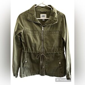Army green utility jacket